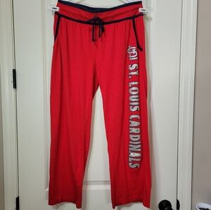 ST LOUIS CARDINAL Lounger LARGE red 2 pockets nav piping and silver glitter logo